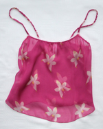 pink orchid camisole top silk chiffon